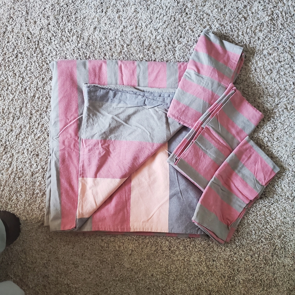 West Elm Striped Duvet Set